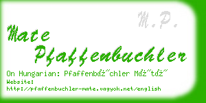 mate pfaffenbuchler business card